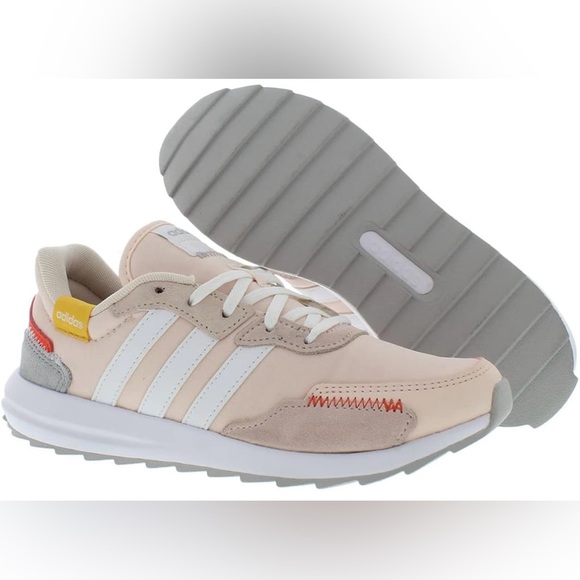Adidas-Retrorun running sneakers from Finish Line in pink and white.Size 9 - Picture 1 of 12